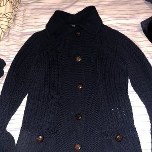 Burberry cable knit sweater. Navy blue